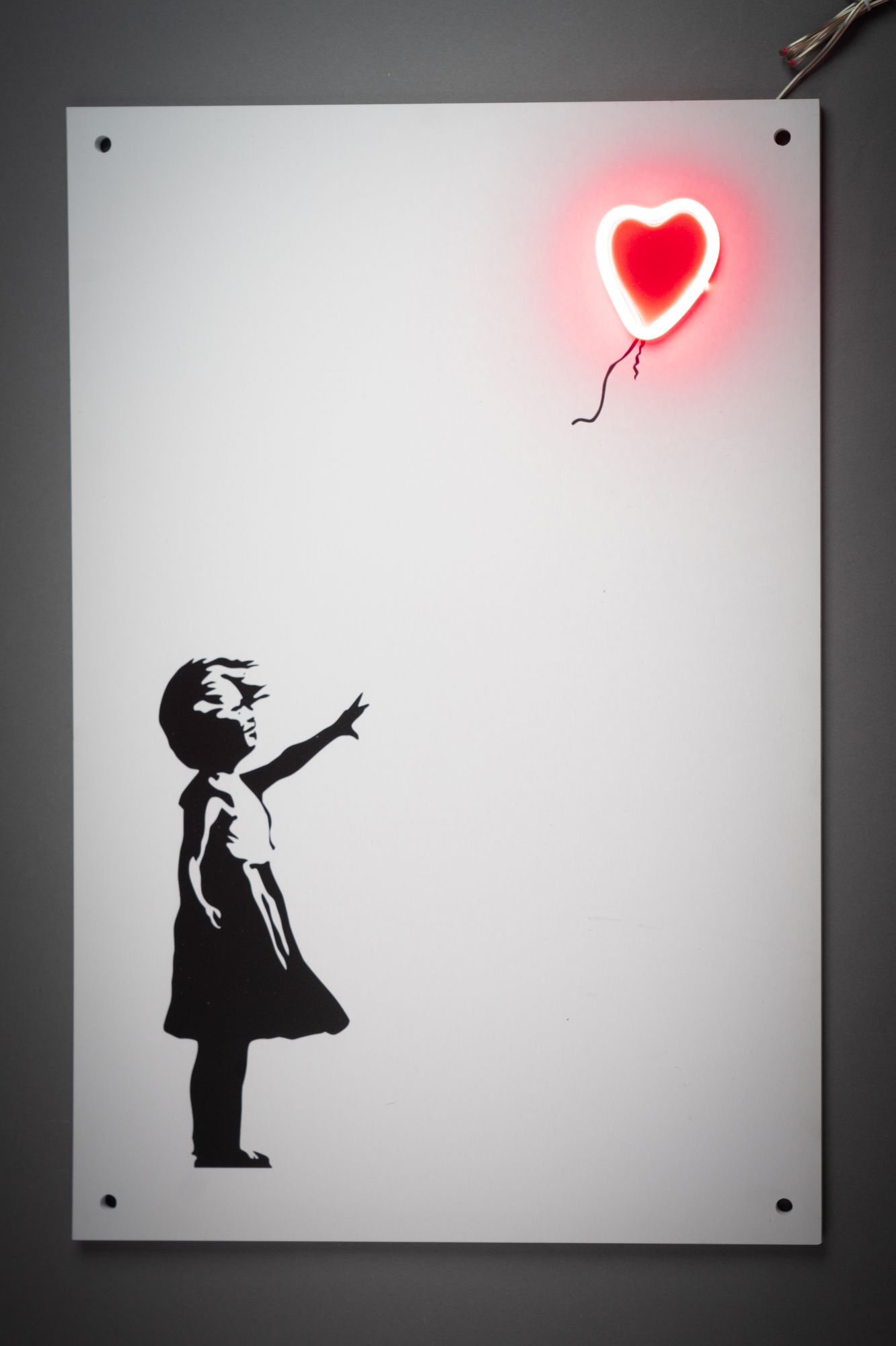 Balloon Girl - Neon Wall Art